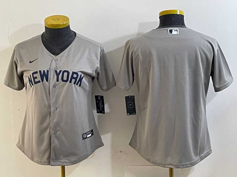 Women%27s New York Yankees Blank Gray Field of Dreams Cool Base Jersey